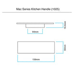 Rectangle Kitchen Handle/Knob - Mac Series