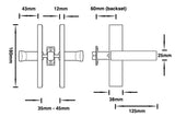 Matt Black Entrance Lock Set  -Eva Series