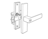 Matt Black Finish Privacy Handle Set  - Eva Series