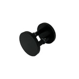 Matt Black 100mm Round Plate Door Pulls (Pair) - Coral Series