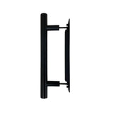 Barn Door Flush Pull Round Handle - Matt Black Finish