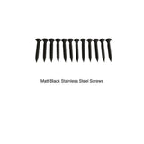 Matt Black Stainless Steel Door Hinges (1 pair) - 75 x 60 x 2mm