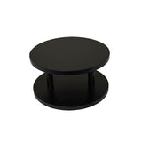 Matt Black 300mm Round Plate Door Pulls (Pair) - Coral Series
