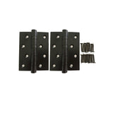 Matt Black Stainless Steel Hinge (1 pair) - 100x75x 3mm