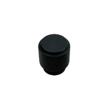 Matt Black Finish Ridged kitchen Knob - Viper Series
