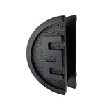 Matt Black Half Circle Door Plate (Pair) - Dorian Series