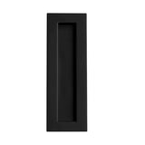 250mm Rectangular Sliding Door Flush Pull - Matt Black Finish