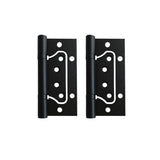 Matt Black Non Mortice Stainless Steel Door Hinges (Pair) - 100 x 72 x 2mm