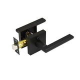 Hugh Series Privacy Lever Set - Matt Black Finish