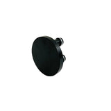 Matt Black 100mm Round Plate Door Pulls (Single) - Coral Series
