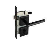 Matt Black Entrance Lock Set - Smith Series Door Handles