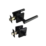 Matt Black Privacy Handle Set - Smith Series Door Handles