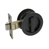 Matt Black Sliding Round Handle Privacy Set - Maxwell Series