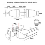 McKenzie Series Entrance Handle Set - Matt Black Finish