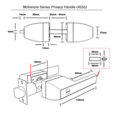 McKenzie Series Privacy Lever Set - Matt Black Finish