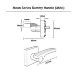 Matte Black Dummy Handle (3666MB) - Moon Series