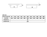 Gunmetal Finish 320mm kitchen Handle