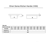 Pure White Finish kitchen Handle (320mm) - Omen Series