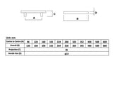 Gunmetal  Finish 96mm kitchen Handle