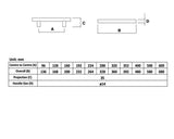 Gunmetal Finish 600mm kitchen Handle
