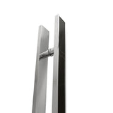 Black Stone Faced 1200mm Door Pulls - Polished Chrome