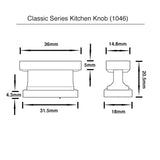 Classic Series kitchen Knob - Brushed Gold