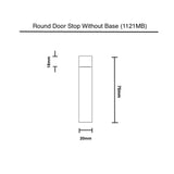 75mm Round Shaped Door Stop - Brushed Gold