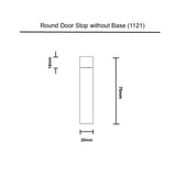 75mm Round Shaped Door Stop - Satin Nickel Finish