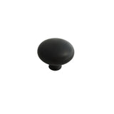 Matt Black Large Round Kitchen Knob - Rose Series