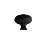 Matt Black Large Round Kitchen Knob - Rose Series