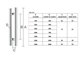 Brushed Gold 800mm Round Door Pull (Pair) - Pacifica Series