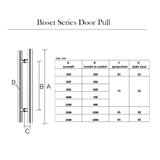 White Finish Door Pull handle (Pair) 800mm - Kiama Series