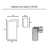 Cylinder Shaped Magnetic Door Stops - Brushed Gold