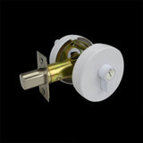 White Finish Single Cylinder Deadbolt - Coral Series