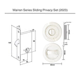Round Sliding Privacy Set - Warren Series