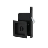 Matt Black 70mm Square Sliding Privacy Set - Ryan Series