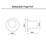 Cavity Door Finger Pull - Gunmetal Finish