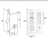 Sliding Door Key Lock Set - Morgan Series