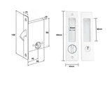 Coomera Series Sliding Door Key Lock - Gunmetal Finish