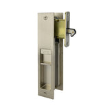 Sliding Door Privacy Set - Brushed Nickel Finish