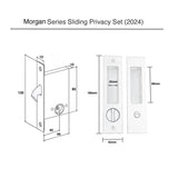 Matt Black Sliding Privacy Set - Morgan Series