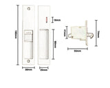 Sliding Door Privacy Set - Brushed Nickel Finish