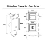 Square Shaped Sliding Privacy Set - Ryan Series