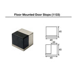 Square Rubber Door Stop - Floor Mounted