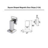 Square Magnetic Door Stop - White Finish