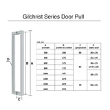 Brushed Gold Door Pull handle (Pair) 800mm - Talia Series