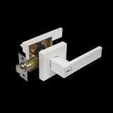 Reef Series Entrance Lock Set - Pure White Finish