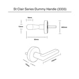 St Tropez Series Dummy Handle - Brushed Nickel Finish