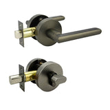 Entrance Handle Set - Gunmetal Finish