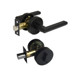 St Tropez Series Entrance Handle Set - Matt Black Finish